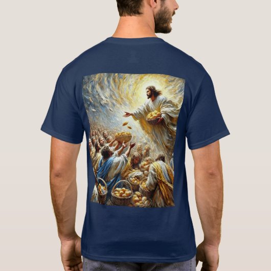 Das Wunder der Multitude - Liebe & Fische Shirt (Rückseite)