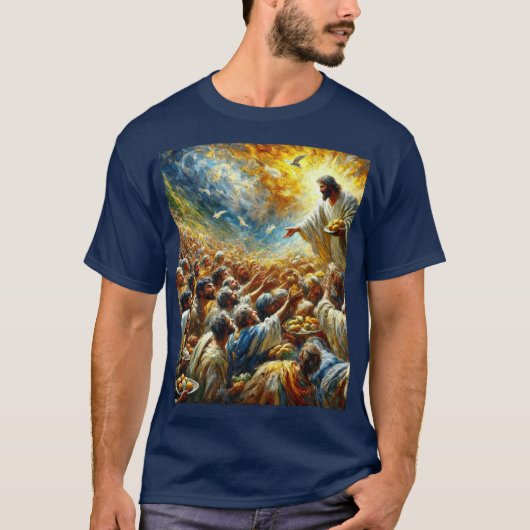 Das Wunder der Multitude - Liebe & Fische Shirt (Vorderseite)
