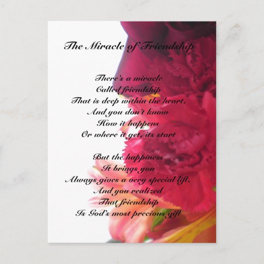 Das Wunder der Postkarte der Freundschaft (Vorderseite)
