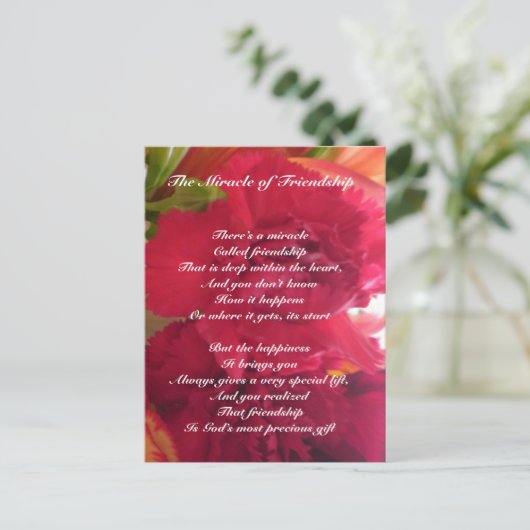 Das Wunder der Postkarte der Freundschaft (Stehend Vorderseite)