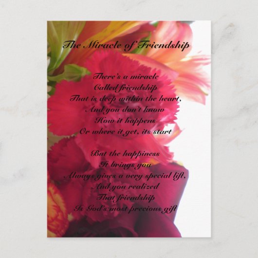 Das Wunder der Postkarte der Freundschaft (Vorderseite)