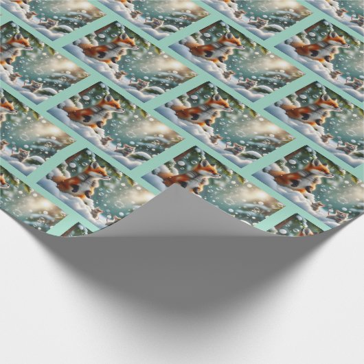 Das Wunder der Schnee-Blasen-Verpackung Geschenkpapier (Ecke)