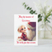 Das Wunder der Weihnachtskarte Feiertagspostkarte (Stehend Vorderseite)