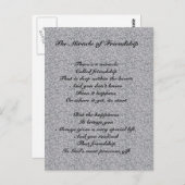 Das Wunder des Freundschaftsgedichts Postcard Postkarte (Vorne/Hinten)