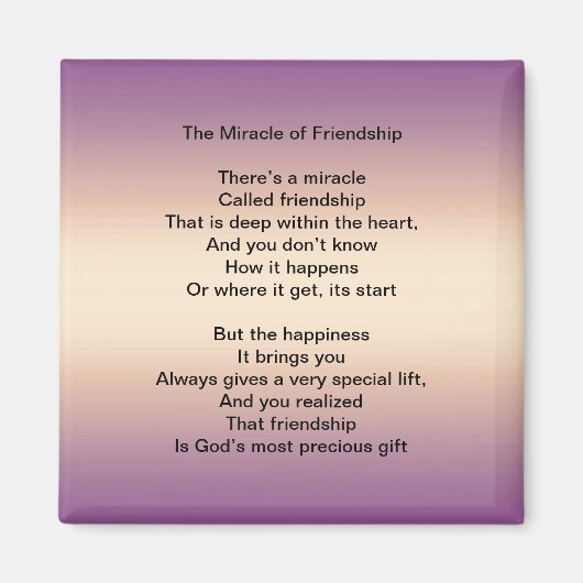 Das Wunder des Freundschaftsmagneten Magnet (Vorne)