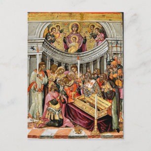 Das Wunder des Heiligen Gürtels durch Emmanuel Tza Postkarte