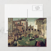 Das Wunder des Kreuzes auf der Brücke San Lorenzo Postkarte (Vorne/Hinten)