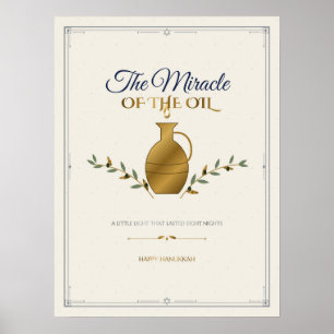 Das Wunder des Öls Hanukkah-Wandkunst Poster