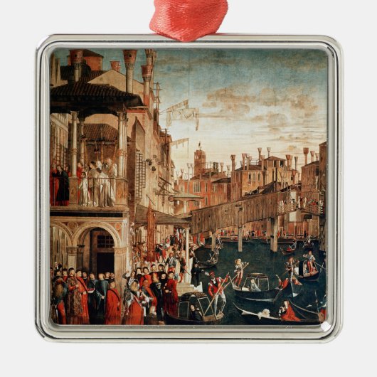 Das Wunder des Relikts des wahren Kreuzes Ornament Aus Metall (Vorne)