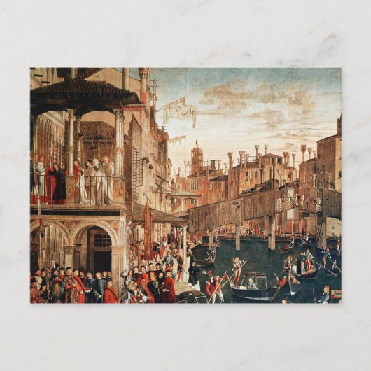 Das Wunder des Relikts des Wahren Kreuzes Postkarte (Vorderseite)