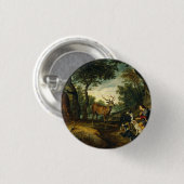 Das Wunder von Saint Hubert von Peter Paul Rubens Button (Vorne & Hinten)