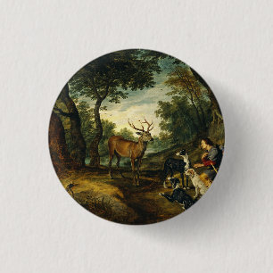 Das Wunder von Saint Hubert von Peter Paul Rubens Button