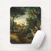 Das Wunder von Saint Hubert von Peter Paul Rubens Mousepad (Mit Mouse)