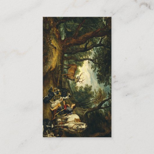 Das Wunder von Saint Hubert von Peter Paul Rubens Visitenkarte (Vorderseite)