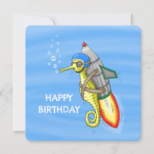 Das wunderbare Gelbe RaketenSeepferd (Vorderseite)