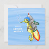 Das wunderbare Gelbe RaketenSeepferd Karte (Vorderseite)