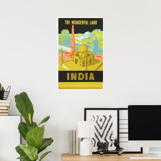 Das wunderbare Land: Indien Poster (Heimbüro)