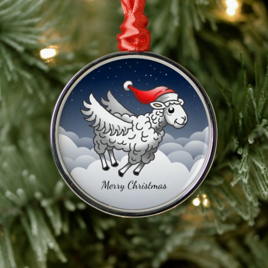 Das wunderbare Weihnachtslamm Ornament Aus Metall (Baum)