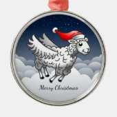 Das wunderbare Weihnachtslamm Ornament Aus Metall (Vorne)