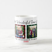 Das wunderbarste Karierte Weihnachtsfest-Foto der  Kaffeetasse (Mittel)