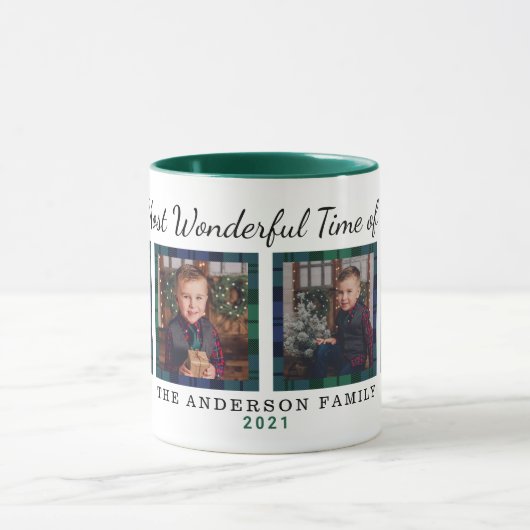 Das wunderbarste Karierte Weihnachtsfest-Foto der Tasse (Zentrum)