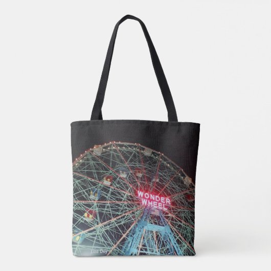 "Das Wunderrad bei Nacht" Tasche (Rückseite)