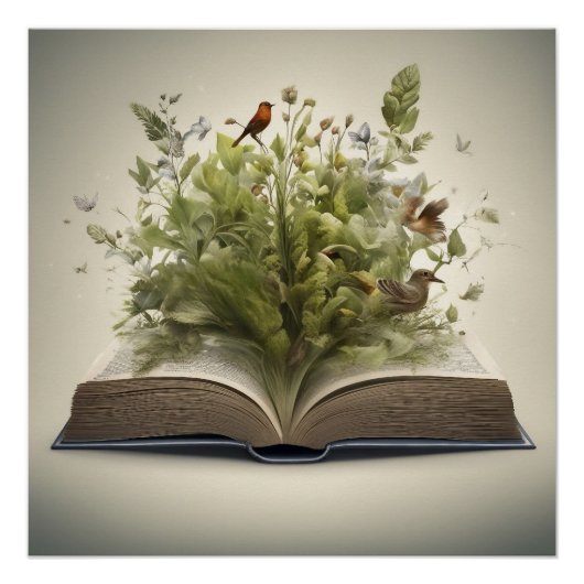 Das wunderschöne offene Buch Poster (Vorderseite)