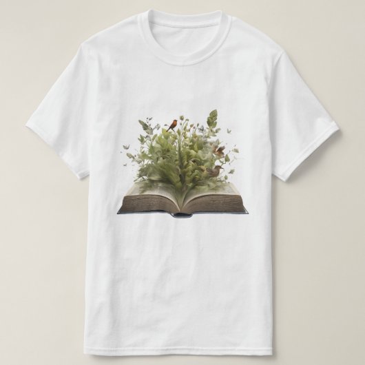 Das wunderschöne offene Buch T-Shirt (Design vorne)
