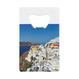 Das wunderschöne Oia in Santorin, Griechenland Geldbeutel Flaschenöffner