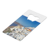 Das wunderschöne Oia in Santorin, Griechenland Geldbeutel Flaschenöffner (Vorderseite Schrägansicht)