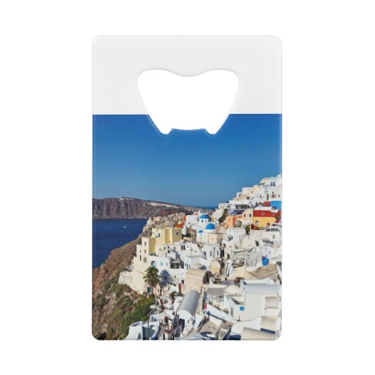 Das wunderschöne Oia in Santorin, Griechenland Geldbeutel Flaschenöffner (Rückseite)