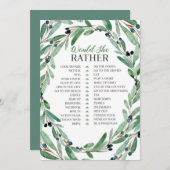 Das würdevolle Braut Grün wurde sie kardieren eher Einladung (Vorne/Hinten)