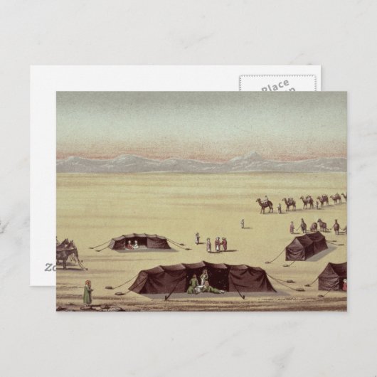 Das Wüstenlager von Sir Richard Burton Postkarte (Vorne/Hinten)