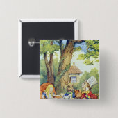 Das wütenden der Tee-Party des Hutmachers Button (Vorne & Hinten)