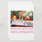 Das wütenden der Tee-Party des Hutmachers in der Briefpapier (Vorne/Hinten)