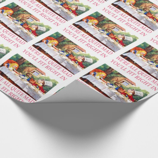 Das wütenden der Tee-Party des Hutmachers in der Geschenkpapier (Ecke)