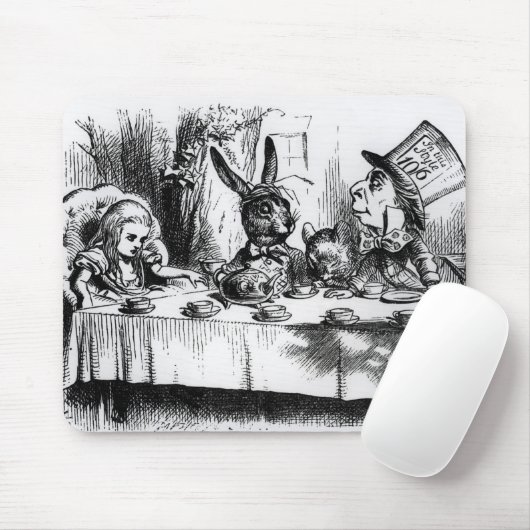 Das wütenden der Tee-Party des Hutmachers Mousepad (Mit Mouse)