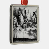 Das wütenden der Tee-Party des Hutmachers Ornament Aus Metall (Rechts)