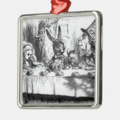 Das wütenden der Tee-Party des Hutmachers Ornament Aus Metall (Links)