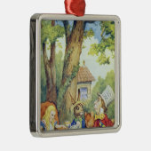 Das wütenden der Tee-Party des Hutmachers Silbernes Ornament (Rechts)