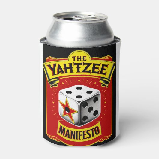 Das Yahtzee-Manifest kann kühlen Dosenkühler (Kanne Vorderseite)