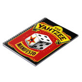 Das Yahtzee Manifesto-Notebook Notizblock (Linke Seite)