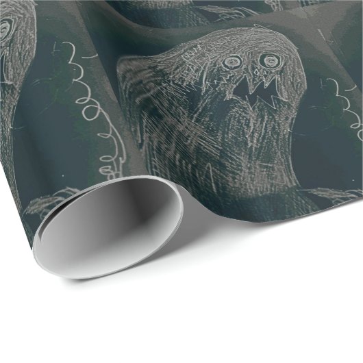 das yaie Wurmzeichnen und Ihr Soul wachsen dunkel Geschenkpapier (Rolleneckpunkt)