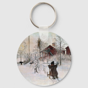 Das Yard und der Wäsche-House, Carl Larsson Schlüsselanhänger