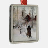 Das Yard und der Wäsche-House, Carl Larsson Silbernes Ornament (Rechts)
