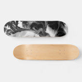 DAS YIN u. DER YANG (schwarze u. weiße abstrakte Skateboard (Horizontal)