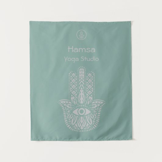 Das Yoga Studio Hamsa von Seafoam Green ist indivi Wandteppich (Vorderseite)