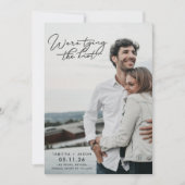 Das Zählen des Knotens Foto Hochzeit speichern Sie Einladung (Vorderseite)