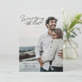 Das Zählen des Knotens Foto Hochzeit speichern Sie Einladung (Stehend Vorderseite)