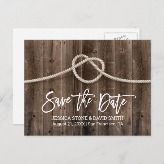 Das Zählen des Knotensteins retten das Datum Ankündigungspostkarte (Vorne/Hinten)